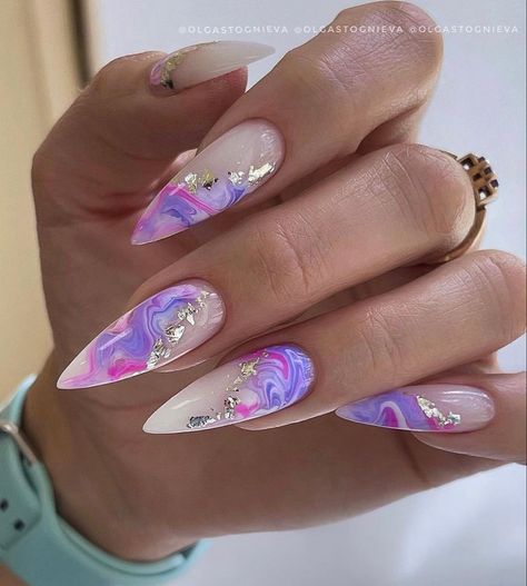 Spring Nails Short, Spring Nail Art Ideas, Summer Nail Design Ideas, Summer Nail Colors, Simple Spring Nails, Gel Nail Art Designs, Lavender Nails, Glamorous Nails, Nail Design Ideas