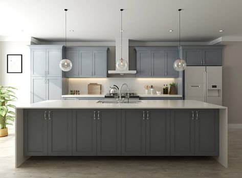 Grey shaker cabinets