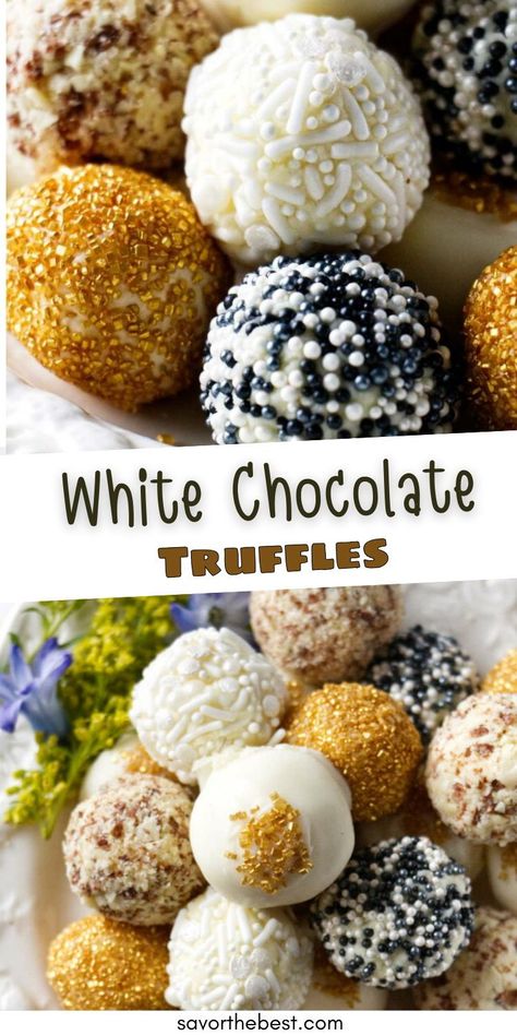 Ganache Truffles, Homemade White Chocolate, Cake Batter Truffles, French Truffles, Truffles Recipes, Easy Bakes, Rustic Wreaths, White Chocolate Covered, Chocolate Melting