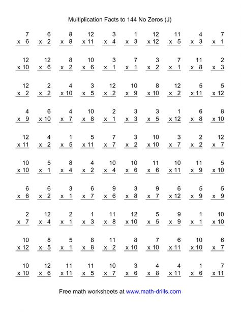 Multiplication Worksheets Grade 5 1-12 Free Printable Multiplication Worksheets, Free Multiplication Worksheets, Printable Multiplication Worksheets, Multiplication Facts Worksheets, Math Multiplication Worksheets, Math Fact Worksheets, 5th Grade Worksheets, Math Drills, Multiplication Practice