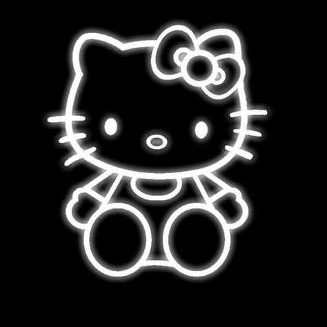 Neon Hello Kitty, Art Hello Kitty, Watermark Ideas, Images Hello Kitty, Y2k Hello Kitty, Hello Kitty Images, Hello Kitty Themes, Melody Hello Kitty, Hello Kitty Aesthetic