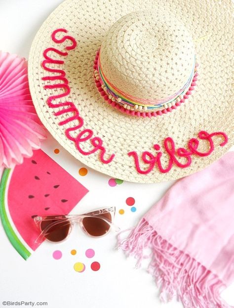 Ideas Para Hacer En Verano, Summer Diy Projects, Bird Party, Poolside Fashion, Summer Sun Hat, Summer Projects, Ideas Party, Summer Diy, Summer Crafts