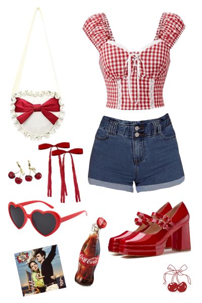 Americana outfit inspo w/ affiliate links attached🍒❤️  #americana #lanadelray #redaesthetic #vintage #outfitinspiration #coquette #outfitidea #outfit #lanadelrayaesthetic Vintage Americana Clothes, Old Americana Aesthetic Outfits, American Vintage Outfits, Miss Americana Outfit, Vintage Americana Outfits, Kira Core, Americana Aesthetic Outfit, Vintage Americana Coquette, Vintage Americana Fashion