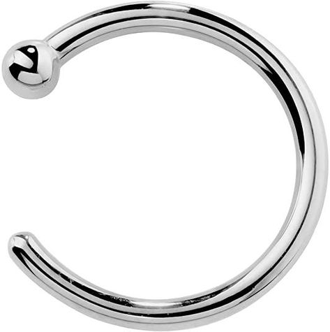 FreshTrends Solid 14K Gold Or Platinum Nose Ring Hoop 18 Gauge 3/8" Diameter Bike Chain Bracelet, Nose Ring Hoop, Gold Nose Hoop, Belly Piercing Ring, Solitaire Pendant Necklace, Nose Rings Hoop, Nose Hoop, Nose Rings, Platinum Metal