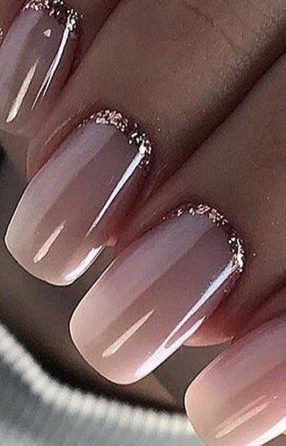 Nail Designs For Brides, Wedding Nail Designs, Simple Wedding Nails, Wedding Day Nails, Sns Nails Colors, Bridesmaids Nails, Wedding Nail Art Design, Sns Nails, Nude Nail Designs