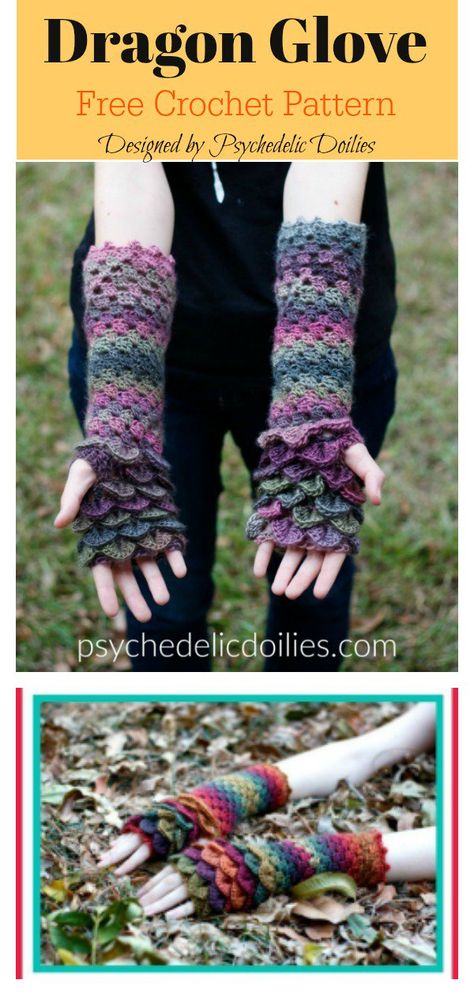 Dragon Fingerless Gloves Free Crochet Pattern #freecrochetpatterns #crochetgloves Fingerless Gloves Free Pattern, Crocodile Stitch Crochet, Crochet Gloves Fingerless, Gloves Free Pattern, Dragon Scale Gloves, Crochet Gloves Free Pattern, Crochet Fingerless Gloves Free Pattern, Crochet Mittens Free Pattern, Crochet Wrist Warmers