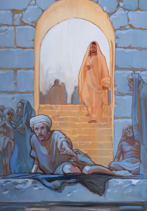 Rose Datoc Dall, Pool Of Bethesda, Gospel Art, Mormon Art, Religious Artwork, Images Of Christ, Temple Pictures, Jesus Christ Art, Painting Workshop