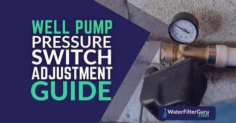 Wondering how to adjust the pressure switch for your well pump and pressure tank? We've shared the step-by-step process in this guide. 📌 Key Takeaways: - A well pump pressure switch is a switch that automatically controls when the well pump will switch on (the cut-on pressure) and when it will cut out (the cut-out pressure). - You might need to occasionally adjust the pressure switch to increase pressure or lower Well Pressure Tank, Shallow Well Pump, Well Water, Low Water Pressure, Diy Plumbing, Well Pump, Water Well, The Switch, High Water