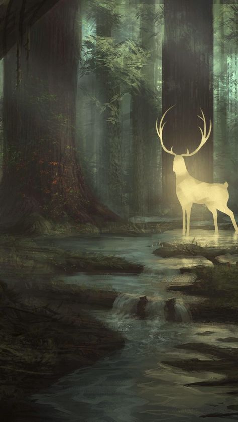 Harry Potter Background, Harry Potter Poster, Harry Potter Illustrations, White Deer, Harry Potter Wallpaper, Harry Potter Aesthetic, Pinturas Disney, A Deer, Harry Potter Fan Art