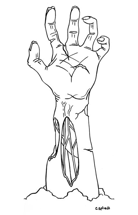 Zombie Hand Reference, Zombie Hands Drawing, Zombie Hand Illustration, Zombie Hand Coming Out Of Ground, Zombie Hand Drawing, Zombie Hand Tattoo, Zombie Drawing Easy, Zombies Drawing, Zombie Drawing