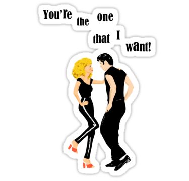 Grease Themed Parties, Musical Stickers, Movie Stickers, Grease Movie, Free Watercolor Flowers, Drawing Characters, You're The One, Tumblr Stickers, Chick Flicks