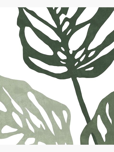 "Monstera illustration" Poster by Miss-Belle | Redbubble Monstera Leaf Illustration, Leaf Illustration Pattern, Monstera Illustration, African Weaving, Leaf Poster, Linoleum Print, Modern Illustration, Leaf Illustration, Monstera Leaves