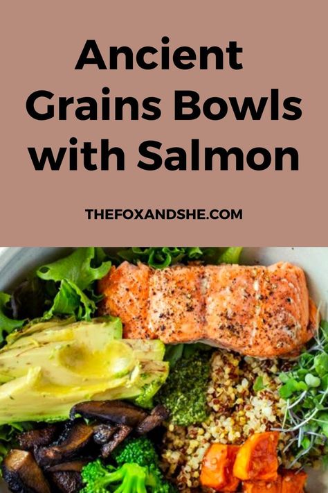 Fish Grain Bowl, Ancient Grains Bowl, Potato Bowl Recipe, Week Of Healthy Meals, Grain Bowl Recipe, True Food Kitchen, Salmon And Sweet Potato, Sweet Potato Bowls, Glazed Sweet Potatoes