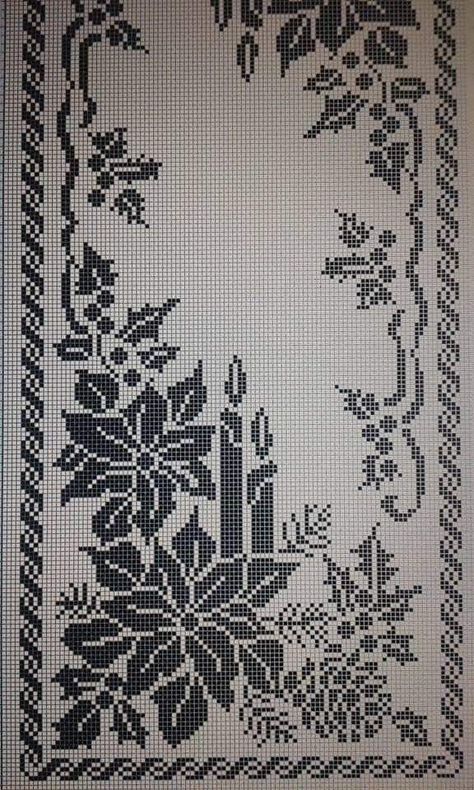 Christmas Cross Stitch Patterns Free, Bordados Tambour, Fillet Crochet Patterns, Crochet Coasters Free Pattern, Cross Stitch Border Pattern, Crochet Table Runner Pattern, Filet Crochet Charts, Crochet Stitches Guide, Vintage Crochet Patterns