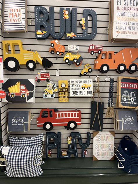 Tractor Boys Room, Twins Bedroom, Car Themed Rooms, Truck Bedroom, Construction Bedroom, Kids Rooms Shared, Boys Shared Bedroom, Toddler Boy Room Decor