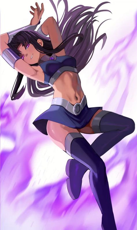 Black Fire Fanart, Dc Blackfire, Star Fire Teen Titans, Blackfire Cosplay, Blackfire Fanart, Black Starfire, Blackfire Teen Titans, Starfire Dc Comics, Raven Marvel