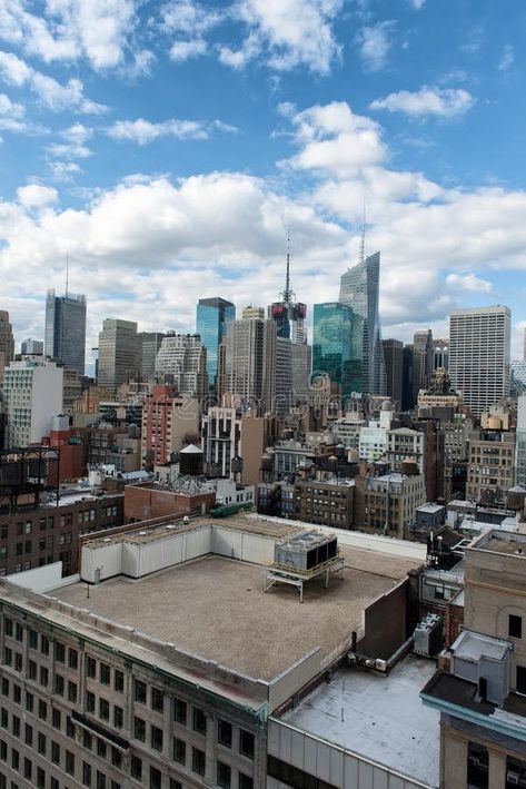 Low Rise Building, Skyscraper Rooftop, Resort Decor, Nyc Rooftop, Central Business District, Business District, Rooftops, Sky And Clouds, City Aesthetic