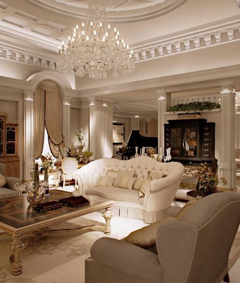 Luxury Living Room Photos #LuxuryLivingRoomIdea Luxury Living Room Flooring Glam Style Living Room, Fancy Living Rooms, Luxury Living Room Design, Casa Vintage, Trendy Living Rooms, Elegant Living Room, Elegant Living, Elegant Home Decor, Dream Houses