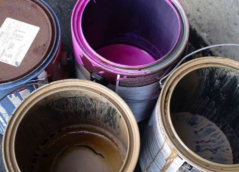 How To: Get Rid of ANYTHING Leftover Paint Projects, Basement Painting, Gallon Of Paint, Hazardous Waste, Leftover Paint, Paint Cans, Painting Projects, Bay Area, Household Items