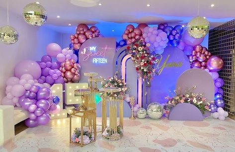 Ideas De 15, Sweet 16 Cinderella Theme, Butterfly Birthday Party Decorations, Lavender Wedding Theme, Sweet 15 Party Ideas Quinceanera, Sweet 15 Party Ideas, Debut Ideas, Butterfly Birthday Party, Balloon Background