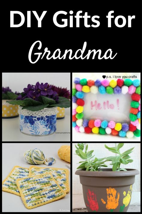 Here is a collection of gifts to make for Grandma. There are some for kids and some for adults. No matter what you choose, Grandma will be happy that you gave her something homemade. Homemade Gift For Grandma, Handmade Gifts For Grandma, Grandma Diy, Diy Gifts For Grandma, Homemade Birthday Gifts, Presents For Grandma, Diy Easter Gifts, Homemade Mothers Day Gifts, Homemade Birthday