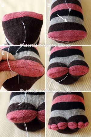 Sew your own sock penguin by using this ultimate pattern and tutorial. Easy to sew with guide from pictures and instructions. Easy Sock Animals, Sock Creatures, Sock Monkey Pattern, Diy Sock Toys, Sock Bunny, Sock Doll, Sew Ins, Sock Dolls, Sock Toys