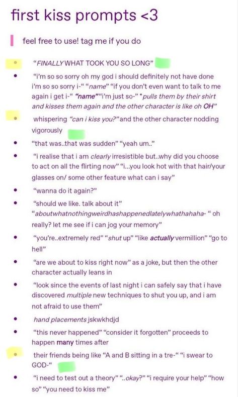 #first #kiss #writing #prompts Before You Kiss A Boy, Otp Prompts Steamy Kiss, First Kiss Writing Ideas, How To Write Kissing, How To Describe A Kissing Scene, How To Write A Kissing Scene In A Book, Describing Kisses Writing, Love Story Ideas Writing, How To Describe A Kiss