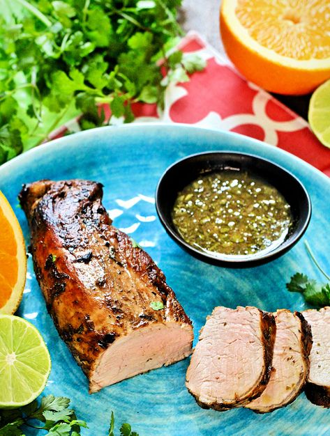 Summer Pork Tenderloin Recipes, Mojo Pork Tenderloin, Cuban Pork Tenderloin, Cuban Mojo Pork, Pollo Tropical, Cuban Mojo, Mojo Pork, Cuban Pork, Greek Pita