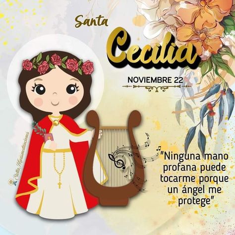 God Cartoon, Saint Cecilia, St Cecilia, Santa Cecilia, All Saints Day, All Saints, Fancy Dress, Cartoon Art, Doodles