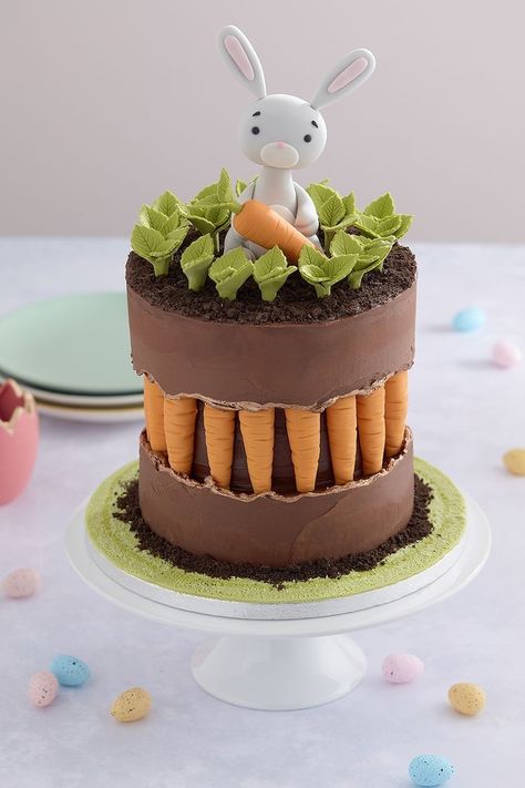 Cake Decor Ideas, Easter Cake Ideas, Easter Cake Designs, Easter Desserts Cake, Final Cake, Easter Cake Decorating, Fault Line Cake, Easter Party Food, Dessert Original