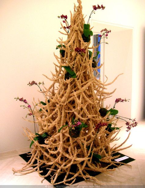 13. Ginseng Tree | 28 Unusually Cool And Clever Christmas Trees Weird Christmas Trees, Unique Christmas Trees Themes, Unusual Christmas Trees, Ugly Christmas Tree, Christmas Tree Pictures, How To Make Christmas Tree, Alternative Christmas, Alternative Christmas Tree, Unique Christmas Trees