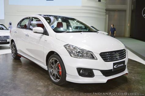 #SuzukiCiaz Sporty body kit – #ThaiMotorExpo 2017 LIVE Ciaz Car Modified, Suzuki Ciaz, Adidas Cap, Maruti Suzuki, Latest Cars, Car Wrap, Price List, Body Kit, Vision Board