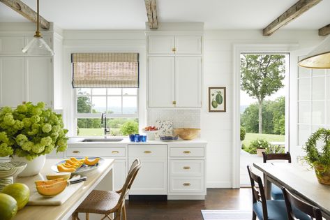 How Designer Ashley Whittaker Created a New "Old" House – Frederic Magazine Ashley Whittaker, New Old House, Rough Hewn Wood, New York Home, Yellow Curtains, Cedar Homes, New York Homes, Gathering Space, Kitchen Reno