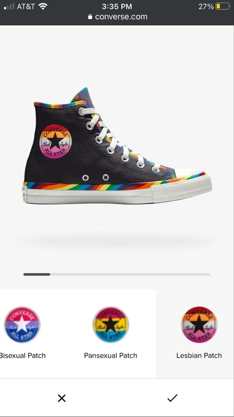 Converse Pride Shoes, Cute Outfits With Converse, Lesbian Shoes, Converse Custom Ideas, Pride Converse, Converse Ideas, Diy Converse, Converse Design, Pride Fashion