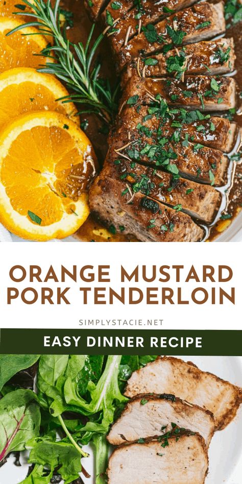 Pork Marinade Recipes, Homemade Marinade, Stone Ground Mustard, Pork Tenderloin Marinade, Orange Juice Recipes, Mustard Pork Tenderloin, Crockpot Pork Tenderloin, Slow Cooker Pork Tenderloin, Pork Marinade