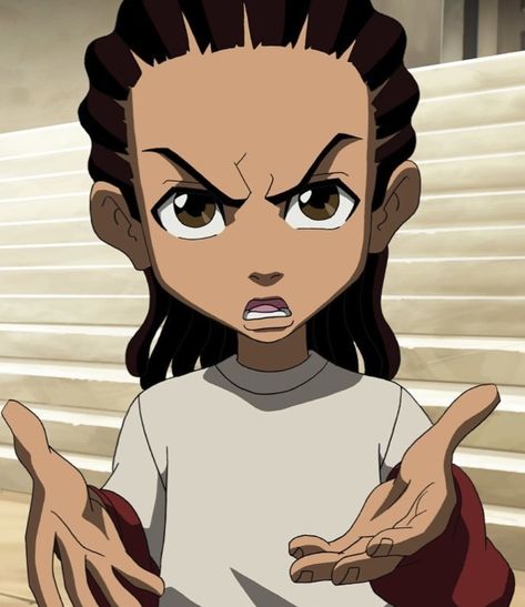 Boondocks Characters, Riley Boondocks, The Boondocks Cartoon, Boondocks Drawings, Cracked Wallpaper, The Boondocks, Swag Cartoon, Dope Cartoon Art, Halloween Inspo