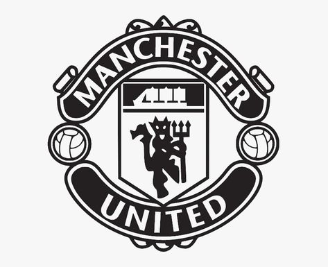 Manchester United Logo, Manchester United, Manchester, Black And White, White, Black