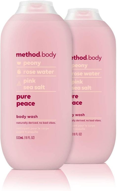 Method Body Wash, Pink Sea Salt, Rose Water, 2 On, Body Wash, Shampoo Bottle, Thing 1, Pure Products, Pink