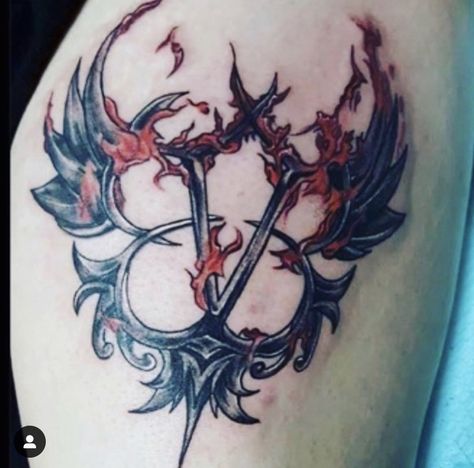 Black Veil Brides Tattoos Ideas, Black Veil Brides Nails, Black Veil Brides Tattoos, Bvb Tattoo, Black Veil Brides Logo, Ink Poisoning, Fire Logo, Ashley Purdy, Brides With Tattoos