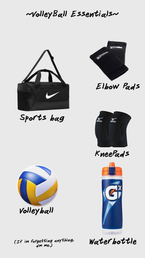 Things you need for volleyball. Volleyball Needs, Volleyball Essentials, Volleyball Bag, Elbow Pads, Sport Bag, Volleyball, Sports