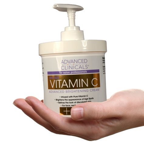 Advanced Clinicals Vitamin C Skin Care set for face and body. Spa Size 16oz Vitamin C cream and Vitamin C face serum for dark spots age spots uneven skin tone in as little as 4 weeks! *** Click on the image for additional details. (Note:Amazon affiliate link) Vitamin C Cream, Vitamin C Face Serum, Best Vitamin C, Dark Spots On Face, Best Lotion, Advanced Skin Care, Spots On Face, Body Spa, Brightening Cream