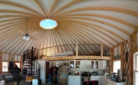 Interior - yurt  Arcadia Farm, Buchanan, VA Blue Ridge Yurts Property Planning, Yurt Design, Yurt Ideas, Yurt Interior, Yurt Home, Yurt Living, Silo House, Tree House Diy, Earthship Home