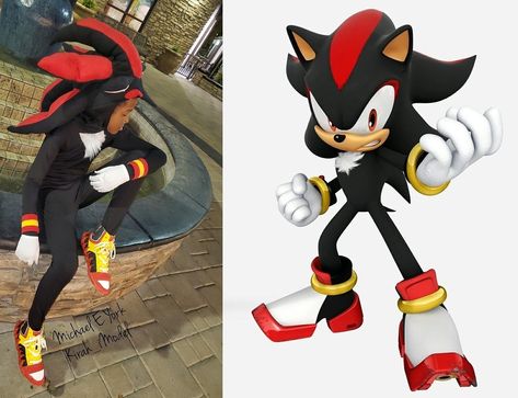 Kids Halloween sonic the hedgehog Shadow The Hedgehog Halloween Costume, Sonic The Hedgehog Costume Kids Diy, Sonic The Hedgehog Family Costume, Shadow Costume Sonic, Shadow Sonic Costume, Shadow The Hedgehog Costume, Sonic Family Halloween Costumes, Sonic Trunk Or Treat, Sonic Halloween Costumes