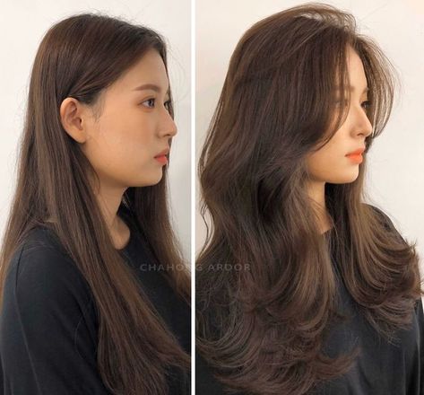 This Hairstylist Shares How A Proper Haircut Changes A Person (30 Pics) Korean Long Hair, Haircut Medium, Long Haircuts, Kadeřnické Trendy, Layered Hairstyles, Hairstyle Tutorials, Fesyen Rambut, Haircut Styles, Hairstyles For Layered Hair