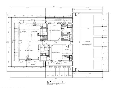 Fall in love with the Brantley Barndominium house plan, featuring 3.2 bathrooms! Ideal for families, this design offers a blend of elegance and practicality. Bathroom Floorplan, Porch Office, Barndominium House, 5 Car Garage, House Plan With Loft, Office Game Room, Wraparound Porch, Porch Plans, Barndominium Plans