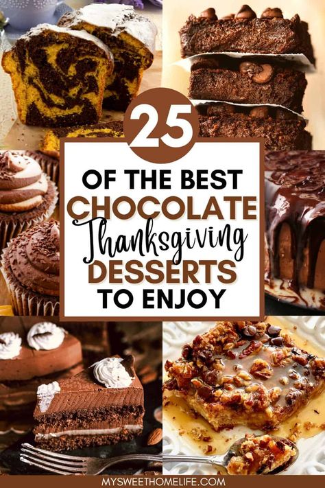 Easy Pan Dessert Recipes, Easy Thanksgiving Desserts Recipes Chocolate, Thanksgiving Dessert Ideas Chocolate, Dessert To Make For Thanksgiving, Thanks Giving Desserts Ideas, Thanksgiving Desserts With Chocolate, Thanksgiving Recipes Dessert Chocolate, Easy Chocolate Thanksgiving Dessert, Deserts For Thanksgiving Dinner