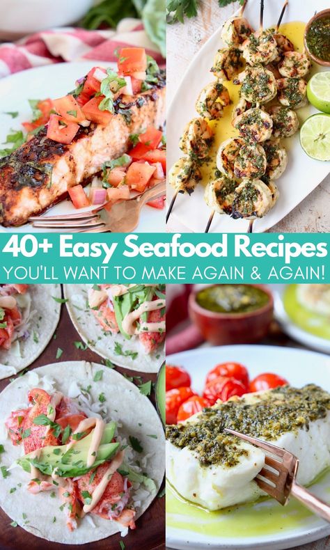 Healthy Fish Dinner Recipes, Lobster Tacos, Delicious Dinner Ideas, Pescetarian Recipes, Seafood Lasagna, Keto Gluten Free, Gluten Free Dinner Easy, Seafood Menu, Delicious Seafood Recipes