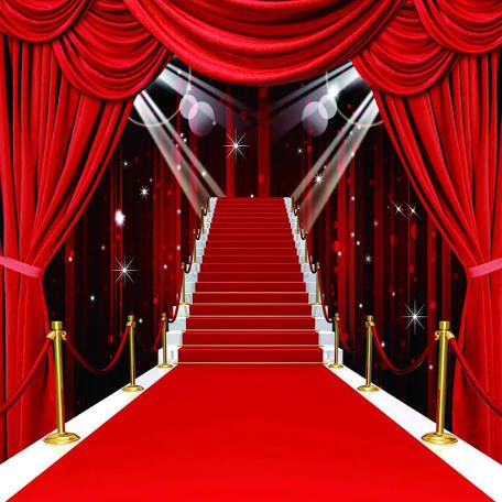 Hollywood Party Backdrop, Carpet Photography, Alice In Wonderland Background, Stairs Vinyl, Bollywood Theme Party, Party Photo Background, Old Hollywood Theme, Creative Logo Design Art, Photography Studio Props