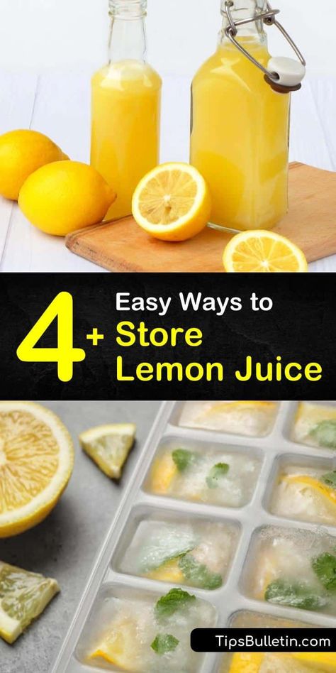 Lemon Juice Ice Cubes, Storing Fresh Lemon Juice, How To Preserve Lemon Juice, Frozen Lemon Ice Cubes, How To Store Lemons, Store Lemons, Homemade Sour Mix, Freezing Lemons, Lemon Water Health Benefits