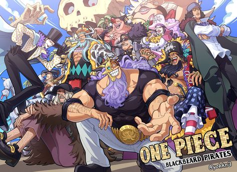 Blackbeard One Piece, Black Beard Pirate, One Piece Series, Overwatch Wallpapers, Hip Hop Classics, Japan Tattoo Design, Black Beards, Anime Tees, One Peice Anime